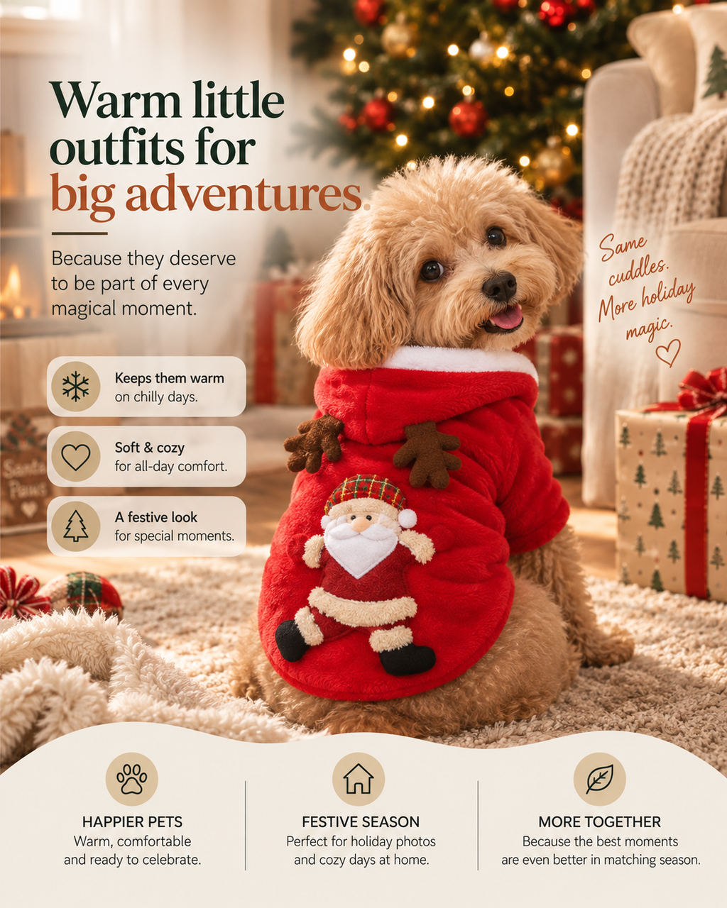 Wayloa Christmas Dog Jumper