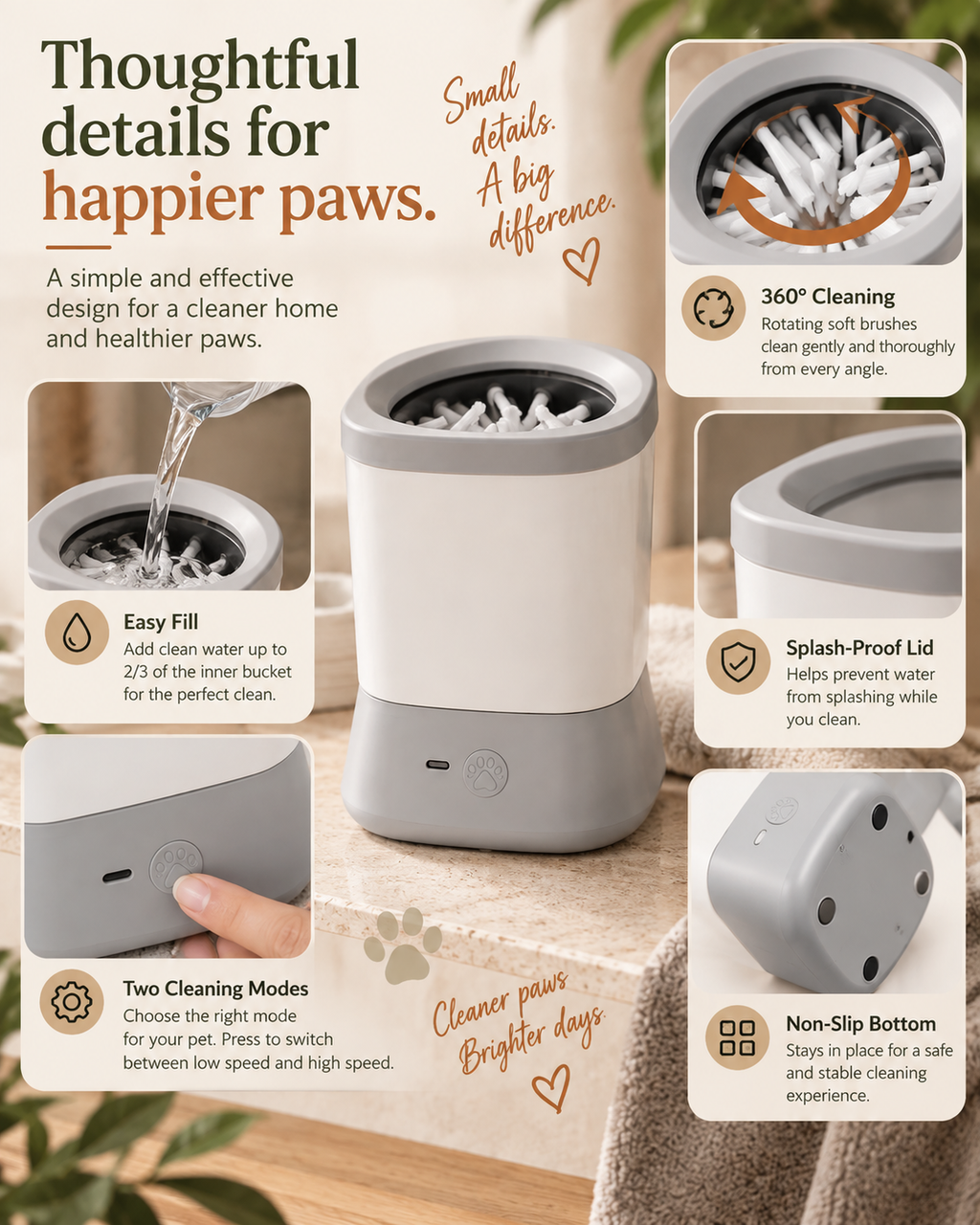 Wayloa Automatic Dog Paw Cleaner