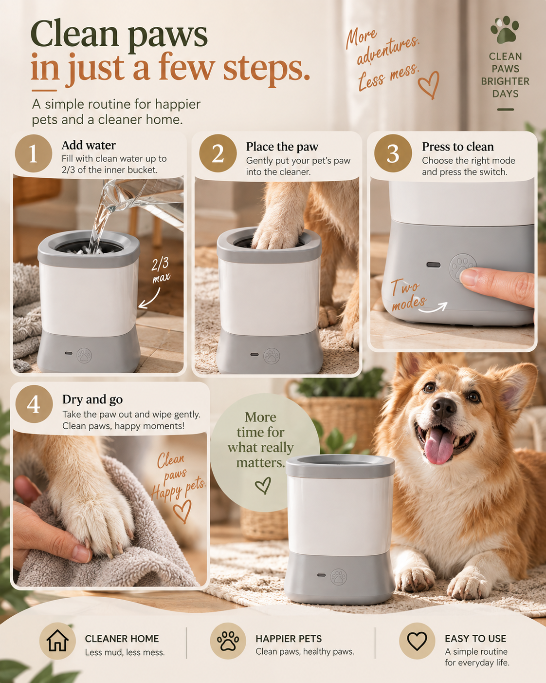 Wayloa Automatic Dog Paw Cleaner