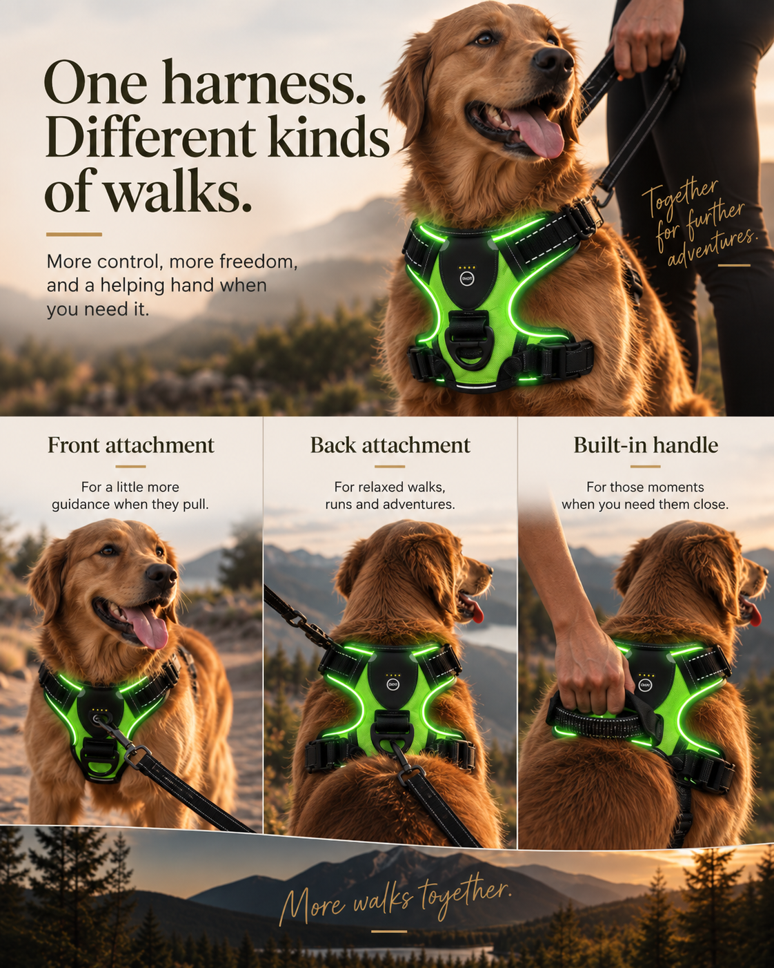 Wayloa LED Dog Harness