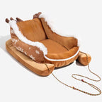 Wayloa Christmas Sleigh Dog Bed